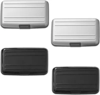 Produktbild von 4x Aluminium Kartenetui Alu EC Bank Karten Etui Kreditkartenetui RFID Blocker