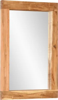Image de vidaXL Miroir 70x50 cm bois massif acacia et verre