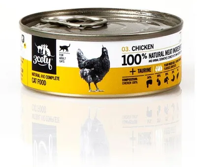 Produktbild von 3Coty CHICKEN für ausgewachsene Katzen 80g