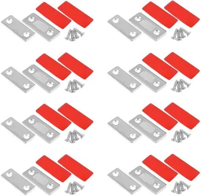 Productafbeelding van Zelfklevende deurmagneet - Sterke zuigkracht - RVS - Magnet voor kastdeuren