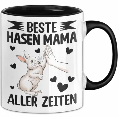 Produktbild von Hasen-Besitzer Tasse Geschenk Beste Hasen Mama Aller Zeiten (Schwarz)