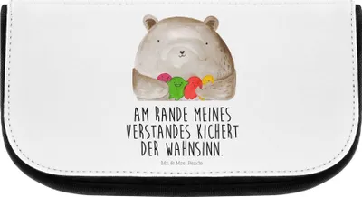 Produktbild von Mr. & Mrs. Panda Schminktasche Bär Gefühl - Weiß - Geschenk, Teddy, Durchgedreht, Organizer, Wahnsinn, kulturtäschchen, Kulturtasche, Verrückt, kosmetiktäschchen