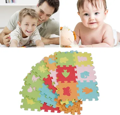 Produktbild von 36 stück soft EVA Tierematte Animals Puzzle Matte Schaum Spielzeug für Baby Kinder A