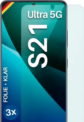 Produktbild von moex® 3x Schutzfolie kompatibel mit Samsung Galaxy S21 Ultra - Displayschutzfolie dünn Folie, Klar