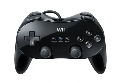 Produktbild von Original Nintendo Wii Classic Pro Controller Gamepad Schwarz