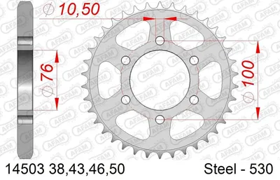 Produktbild von AFAM 14503-43 Kettenrad hinten