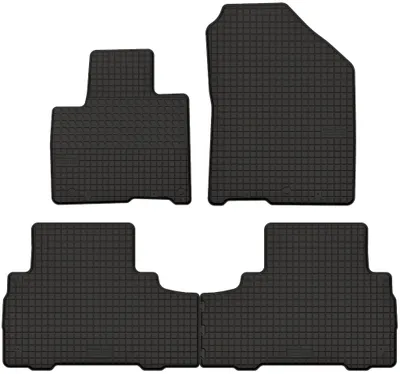 Produktbild von Gummimatten passend für  Kia Sorento III (ab 2014) Gummi Fußmatten Satz Schwarz + Stopper