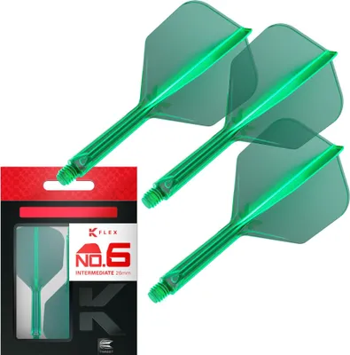Produktbild von Target Darts K Flex Dartflights No.6 - Mittel 26mm, Grün
