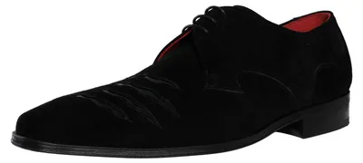 Produktbild von Jeffery West Brogue-Schuhe aus Wildleder mit Rissen, Schwarz 43 EU