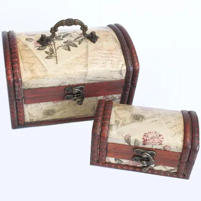 Imagen del producto de Juegos de 2 cajas coloniales - Rose Design