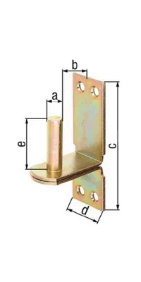 Obrázek produktu pro GAH-Alberts 311513, Pant, Ocel, Žlutá, Galvanicky pozinkovaný povlak, 7,5 mm, 1 kusů
