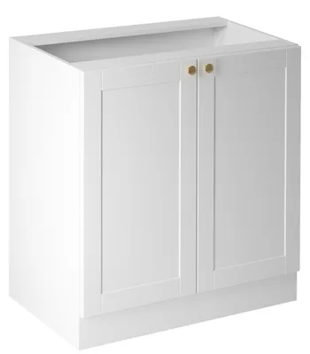 Image de Meuble bas LUMEA à deux portes - largeur 80 cm, blanc