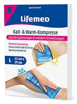 Produktbild von Kalt-Warm-Gelkompresse Blau L 290x120mm – Ideal bei Schmerzen, Schwellungen & Verspannungen, 1 Stück