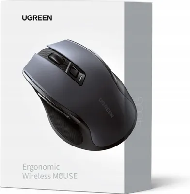 Produktbild von Ugreen Optische kabellose Maus 2,4 GHz 4000 DPI, USB-A - Schwarz