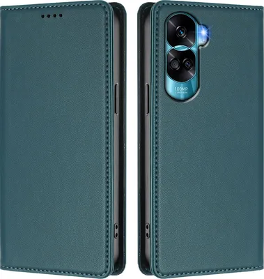 Immagine prodotto di Custodia in pelle per Honor 90 Lite, custodia a libro magnetica in Finto cuoio con supporto, verde