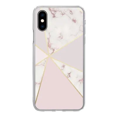 Produktbild von MuchoWow® Handyhülle Schutzhülle Hülle für iPhone X Marmor - Gold - Rosa Silikon Softcase Handy Hülle - Handyhülle