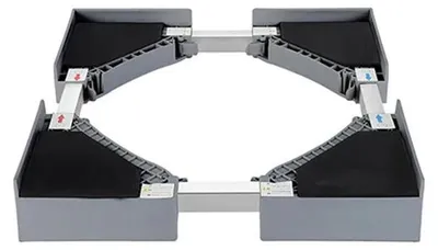 Immagine prodotto di Supporto per lavatrice, telaio regolabile, design antiscivolo, grigio