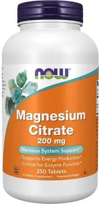 Zdjęcie produktu dla Cytrynian magnezu 200 mg 250 tabletek Now Foods