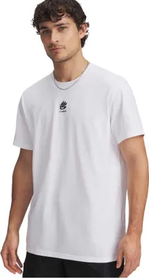 Productafbeelding van Under Armour Curry Heavyweight Logo T-shirt, korte mouwen, wit, maat XL, voor heren, kleur wit, maat XL