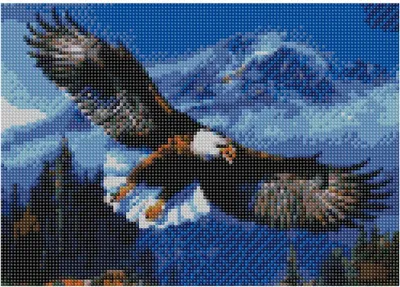 Produktbild von 5D-Diamantmosaik – Adler 40 x 30 cm