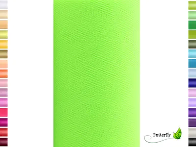 Produktbild von 9m Rolle Tüll 50cm, Farbauswahl:hellgrün 556