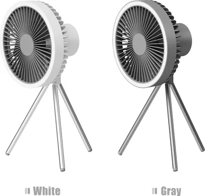 Obrázek produktu pro 7" LED závěsný turbínový ventilátor se stativem - USB kempinkový ventilátor, 3 rychlosti a jas, LED stropní ventilátor pro kancelář a kempování