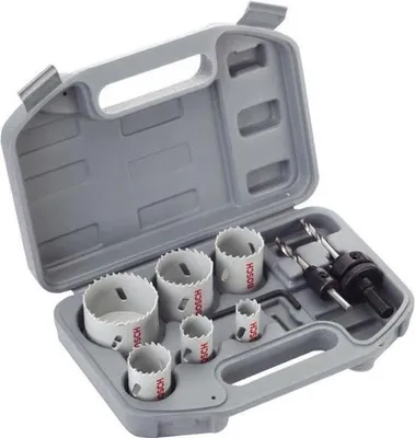 Obrázok produktu pre Bimetalové píly HSS, 9-dielna sada, pre elektrikárov, 20, 25, 35, 40, 51, 68 mm, BOSCH