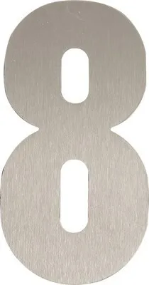 Produktbild von Hausnummer Edelstahl satiniert 8" 160 mm"