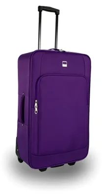 Produktbild von Stoffkoffer Trolley Reisekoffer Inline Rollen (Handgepäck-Mittel-Groß-Sehr Groß) (Lila, Mittlerer Koffer (61cm))