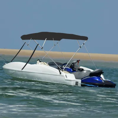 Obrázek produktu pro Bimini stříška se 3 oblouky Černá / 243 x 244 x 137 cm