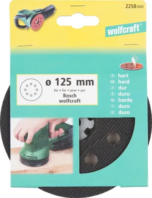 Obrázok produktu pre Brúsny kotúč 125 mm Wolfcraft - Velcro/Bosch