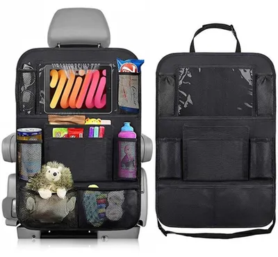 Immagine prodotto di Organizzatore per sedili auto, modello per il sedile posteriore, realizzato in tessuto Oxford 600D, con 10 tasche, dimensioni 60x40 cm