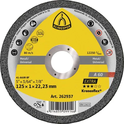 Image de Klingspor Kronenflex A 60 Extra Trennscheiben 125 x 1 x 22,23 mm gerade 25 Stück