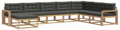 Produktbild von vidaXL Outdoor-Sofagarnitur 8 stk. Weiß und Anthrazit