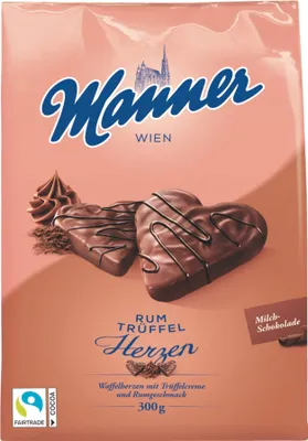 Immagine prodotto di Manner Rum Truffle Hearts Wafers Biscotti 300g