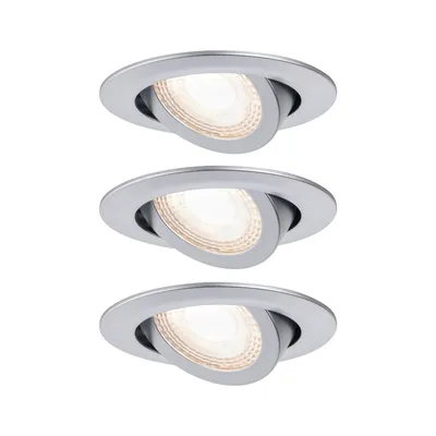 Produktbild von Paulmann LED Einbauleuchte 3er-Set chrom schwenkbar