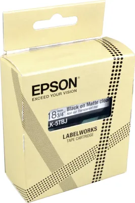 Produktbild von Epson LK-5TBJ, Schwarz, Transparent, Wärmeübertragung, Matte, LabelWorks LW-C410, 1,8 cm, 1 Stück(e)