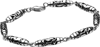 Produktbild von Edelstahlarmband aus 316L Schmal mit Dekor