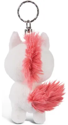 Produktbild von Schlüsselanhänger Glubschis Einhorn Milky-Fee, 9 cm, rosa Bauch, blau glitzernde Augen