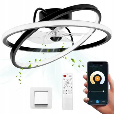 Zdjęcie produktu dla Wentylator Sufitowy z Oświetleniem Lampa Sufitowa z Wiatrakiem LED 50 cm