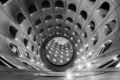 Zdjęcie produktu dla Fototapeta 3d Tunel - DO SALONU Abstrakcja Czarno Biała Dekoracja do Salonu 254x184cm