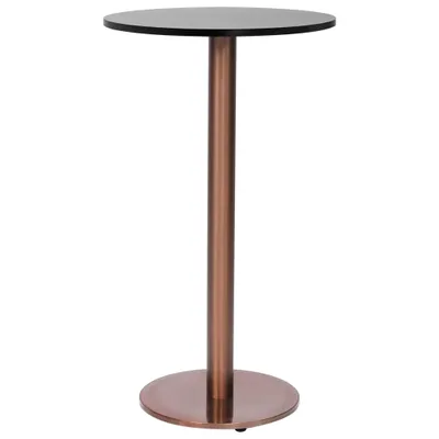 Zdjęcie produktu dla vidaXL Stół bistro rama złoty Ø45x107 cm stal nierdzewna