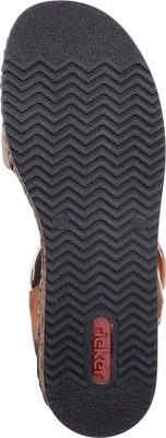 Produktbild von Rieker Damen Sandale Keilabsatz Klettverschluss 62964, Größe:39 EU, Farbe:Beige