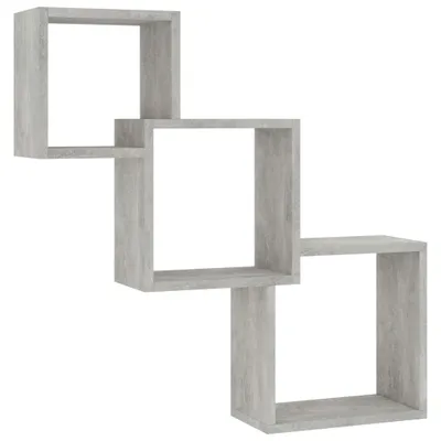 Produktbild von vidaXL Würfel-Wandregale Betongrau 68x15x68 cm Holzwerkstoff