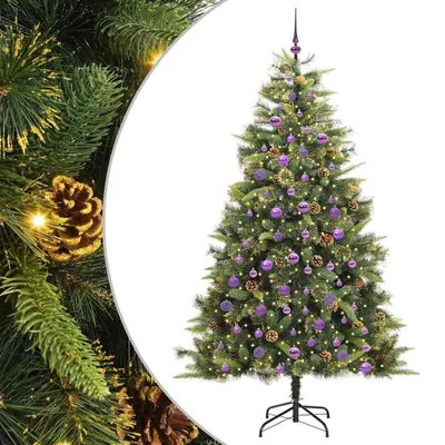 Imagen del producto de vidaXL Árbol de Navidad artificial plegable con piñas, 210 cm