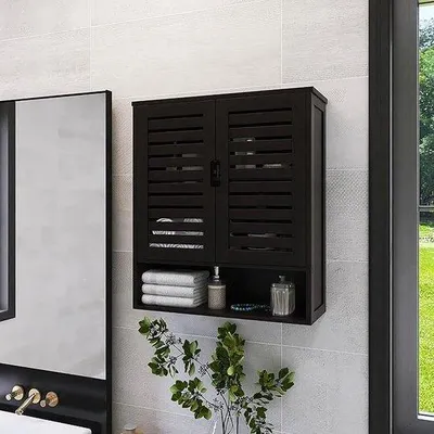 Zdjęcie produktu dla Szafka łazienkowa 21 x 59 x 66 cm, biała, drewniana