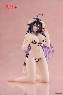 Obrázek produktu pro Overlord PVC soška Desktop Cute Figure Albedo Cow-Print Swimsuit Ver. 15 cm