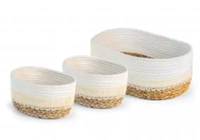 Immagine prodotto di H&H Set 3 Cestini Ovali Cm23/38