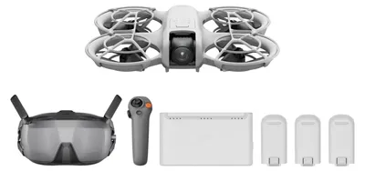 Produktbild von DJI Neo Motion Combo, 4 Rotoren, 12 MP, 3840 x 2880 Pixel, 7000 m, 1435 mAh, Schwarz, Weiß