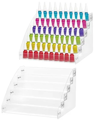 Produktbild von 6-stöckiges Nagellackregal, Acryl-Nagellackorganizer, transparentes Nagellackregal, für ca. 60 Fläschchen